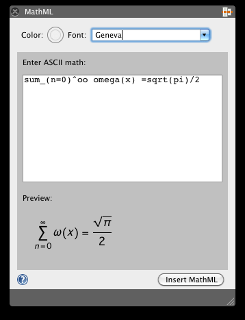 Exemples de langages XML : MathML