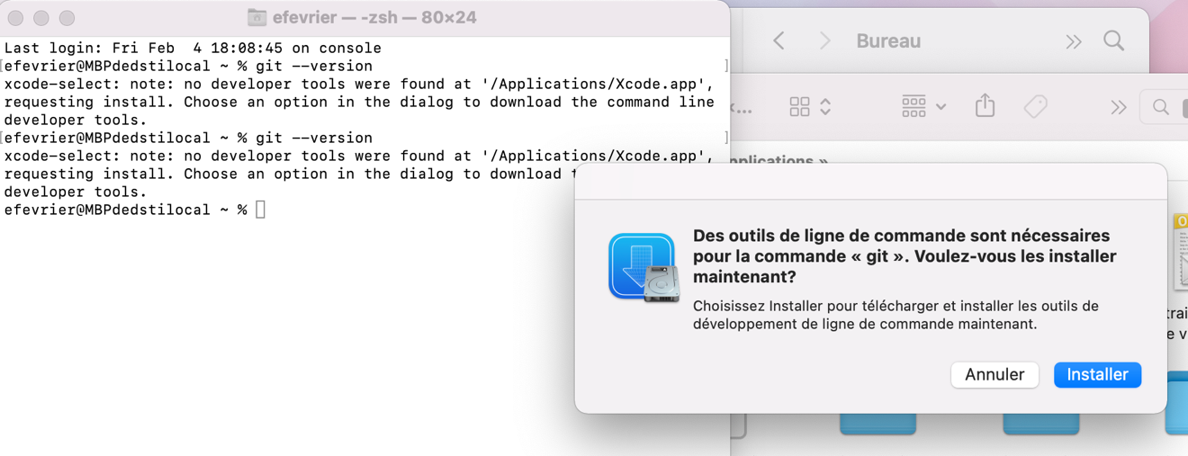 Configuration GIT – user.name et user.email